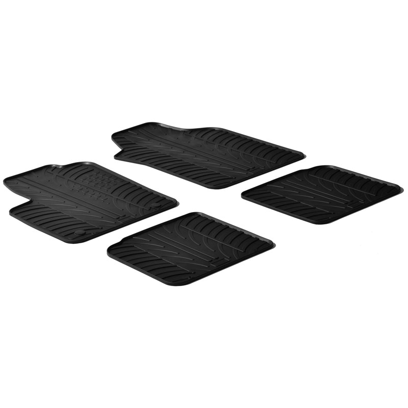 Rubbermatten  Lancia Ypsilon 2011- (T profiel 4-delig + montageclips)