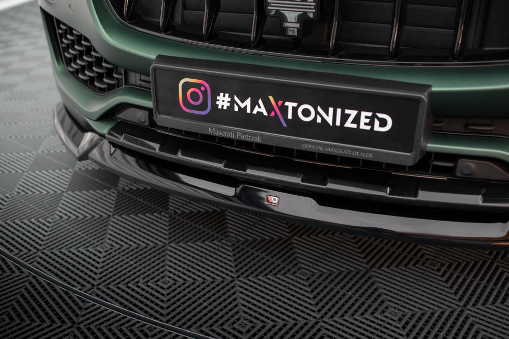 Voorspoiler V.1 Maserati Levante Maxton Glans Zwart