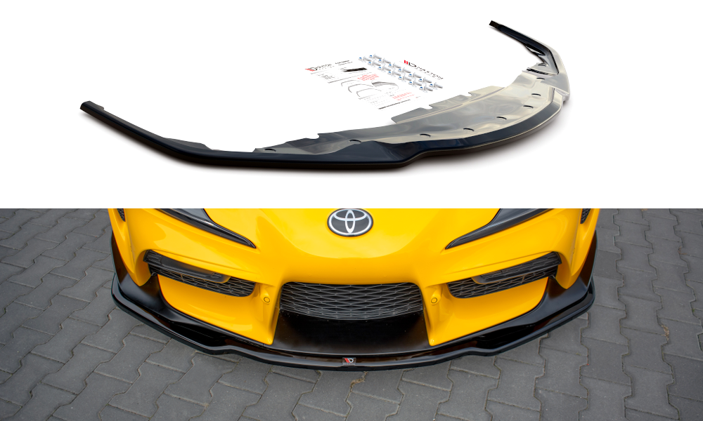 Voorspoiler V.2 Toyota Supra MK5 Maxton Glans Zwart