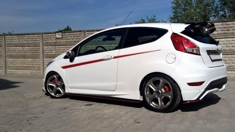 Achterzij Spoilers Ford Fiesta ST / ST-Line Mk7 Glanzend Zwart