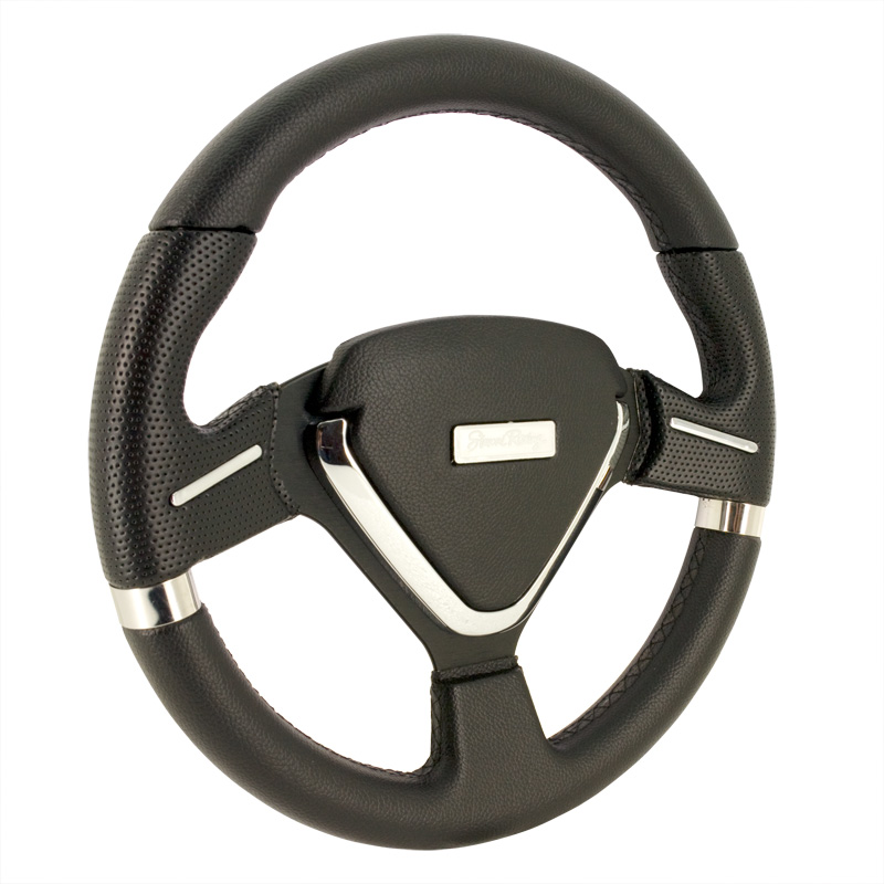 Simoni Racing Universeel Sportstuur Montecarlo - Zwart Eco-Leder - Diameter 320mm