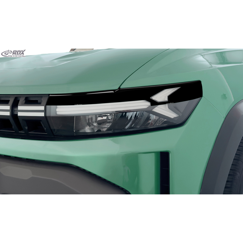 RDX Koplampspoilers  Dacia Duster III & Dacia Bigster 2024- (ABS Glanzend Zwart)