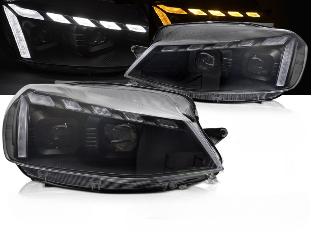 Headlights VW Golf VII with led DRL 12- black