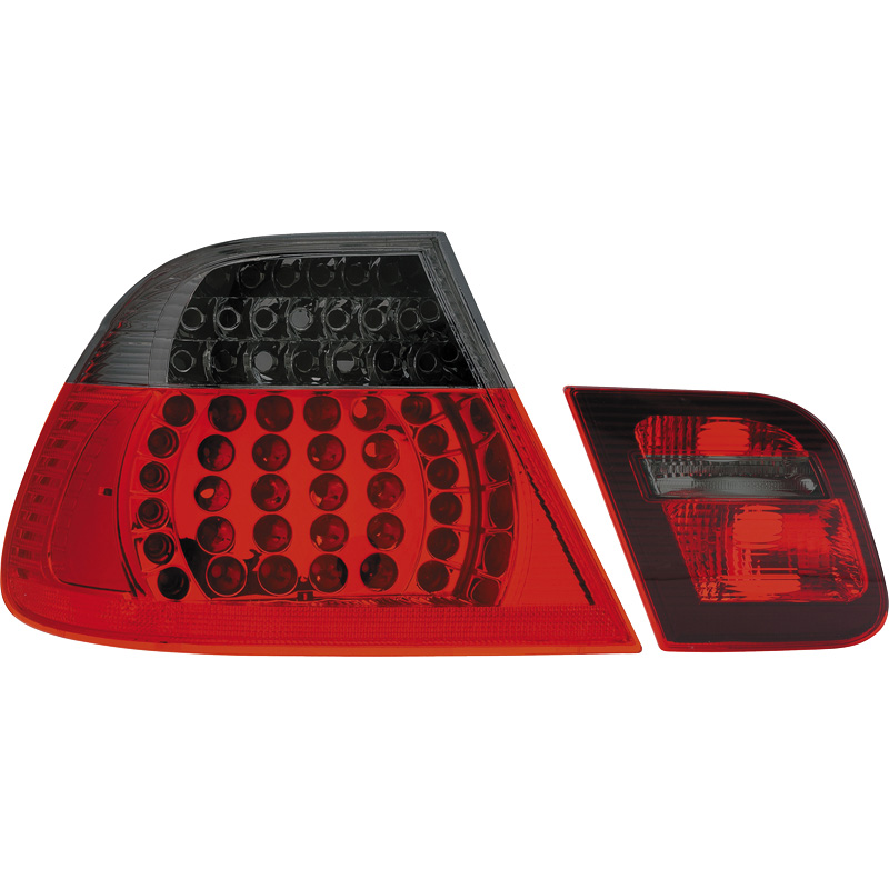 Set LED Achterlichten  BMW 3-Serie E46 Sedan 1998-2001 - Rood/Rookgrijs