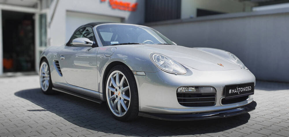 Voorspoiler Porsche Boxster 987 Maxton Glans Zwart