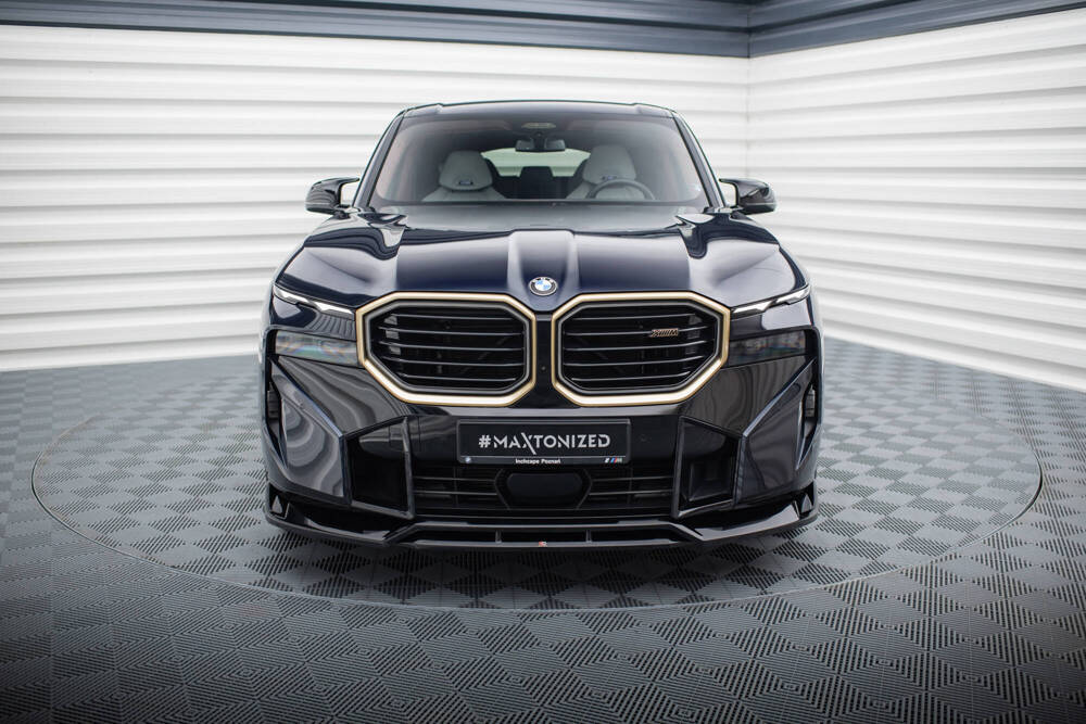 Voorspoiler BMW XM G09 Maxton Glans Zwart V.1