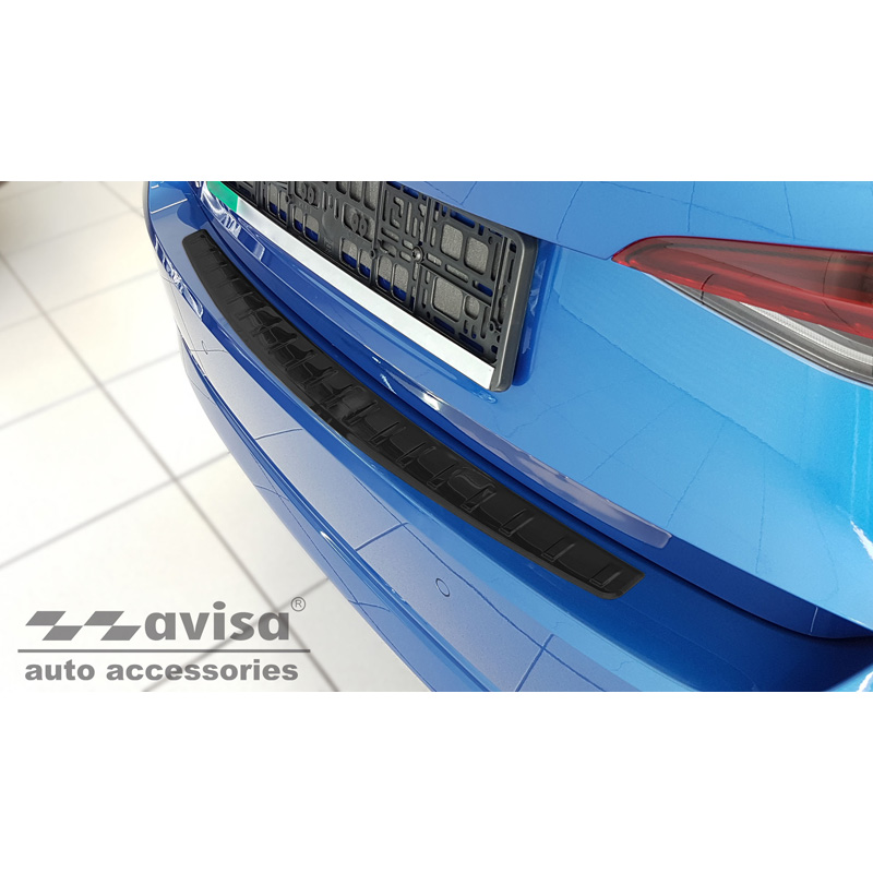 Zwart RVS Achterbumperprotector  Skoda Octavia IV Liftback 2020-2024 & FL 2024- 'Ribs'