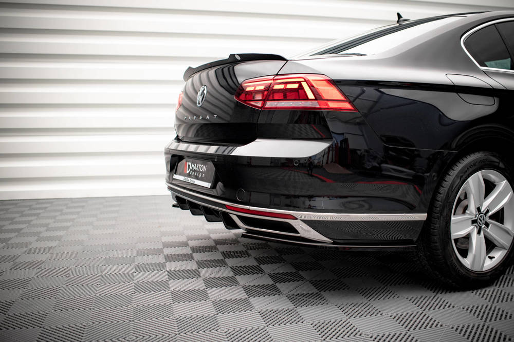 Diffuser VW Passat B8 FL Maxton Glans Zwart