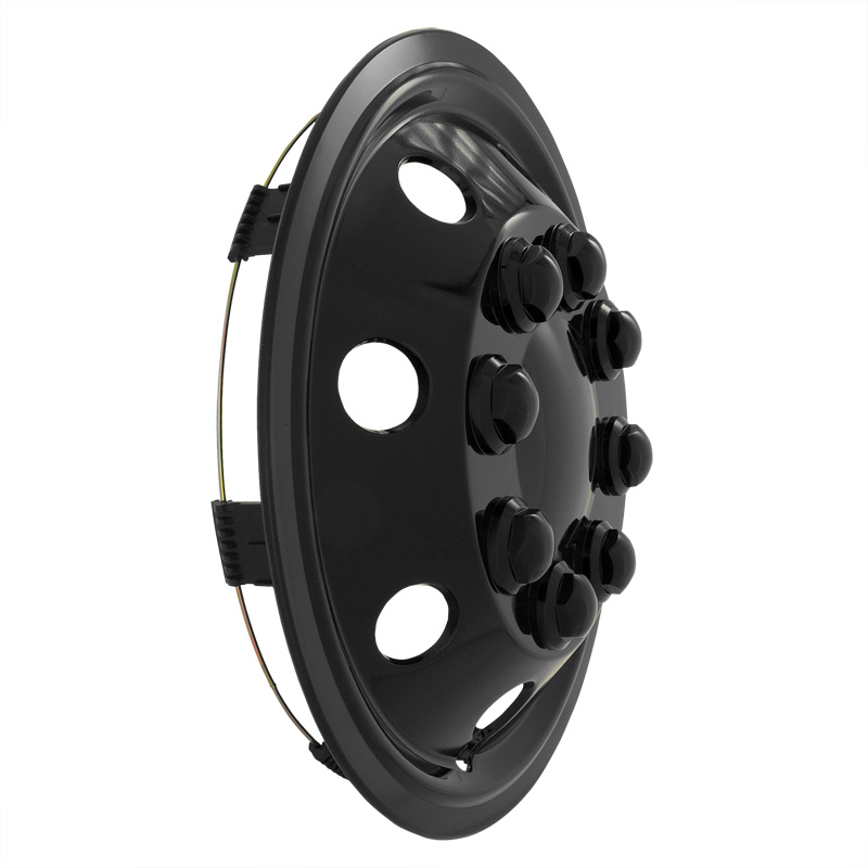 4-Delige Wieldoppenset Utah 16-inch glanzend zwart (extra bol)