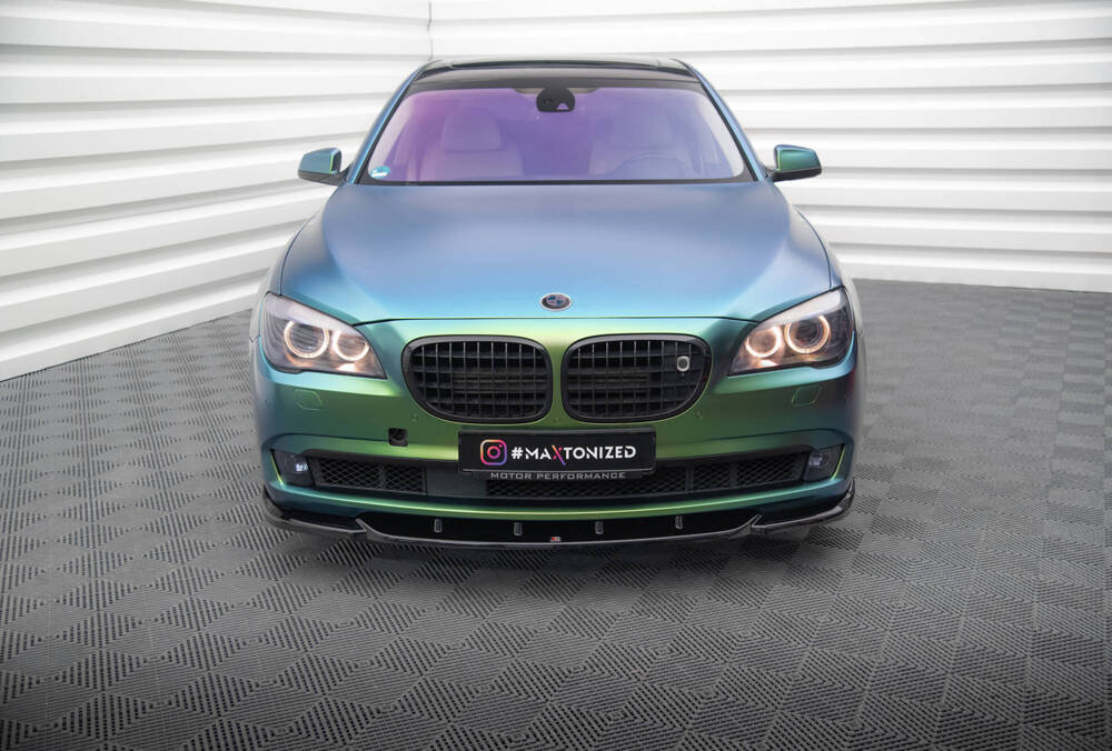 Voorspoiler V.1 BMW 7 Serie F01 Maxton Glans Zwart