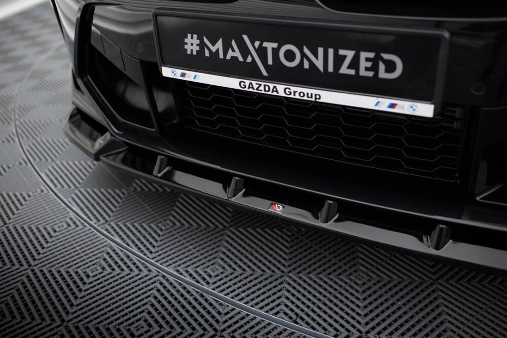 Voorspoiler V.1 BMW X3M F97 FL Maxton Glans Zwart