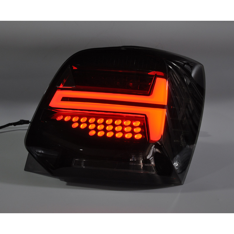 Set LED Achterlichten  Volkswagen Polo 6R/6C 2009-2017 - Zwart - incl. Dynamic Running Light