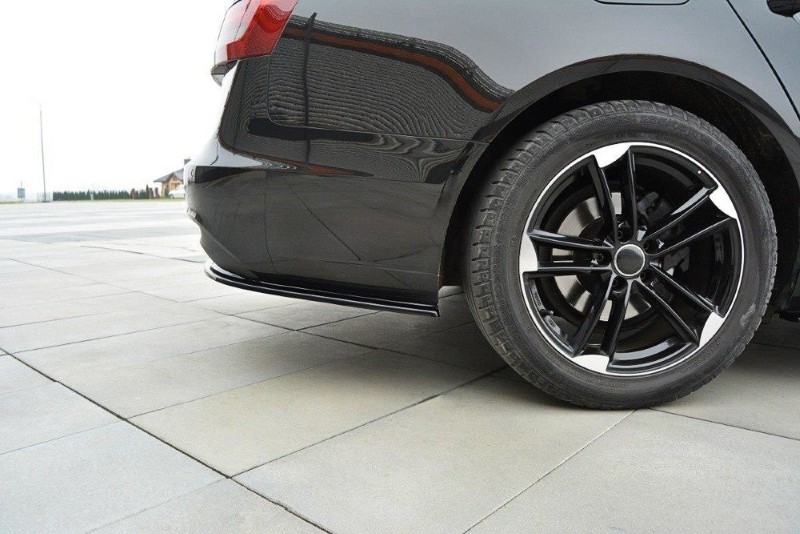 Achterzij Spoilers Audi A6 C7 Glanzend Zwart