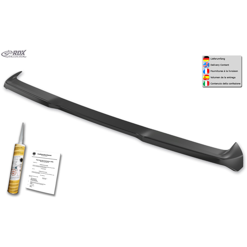 RDX Racedesign Dakspoiler  Ford Transit Custom / Tourneo Custom 2023- & Volkswagen Transporter / Caravelle T7 2024- (met achterklep) (PUR-IHS)