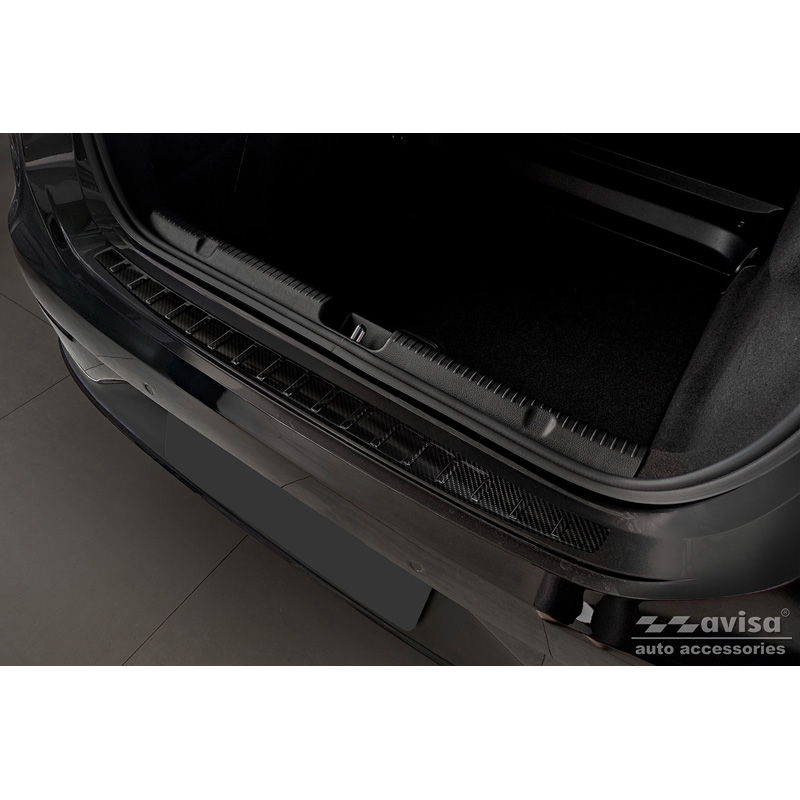 Echt 3D Carbon Achterbumperprotector  Mercedes EQE (V295) 2022- 'Ribs'