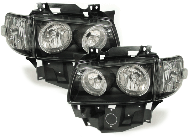 Faros Bus T4 Angel Eyes negro