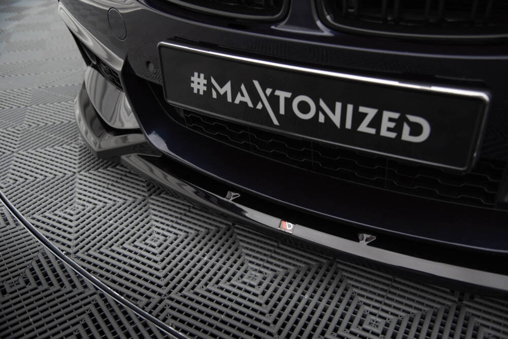 Voorspoiler V.1 BMW 4 Gran Coupe M Pakket F36 Maxton Glans Zwart
