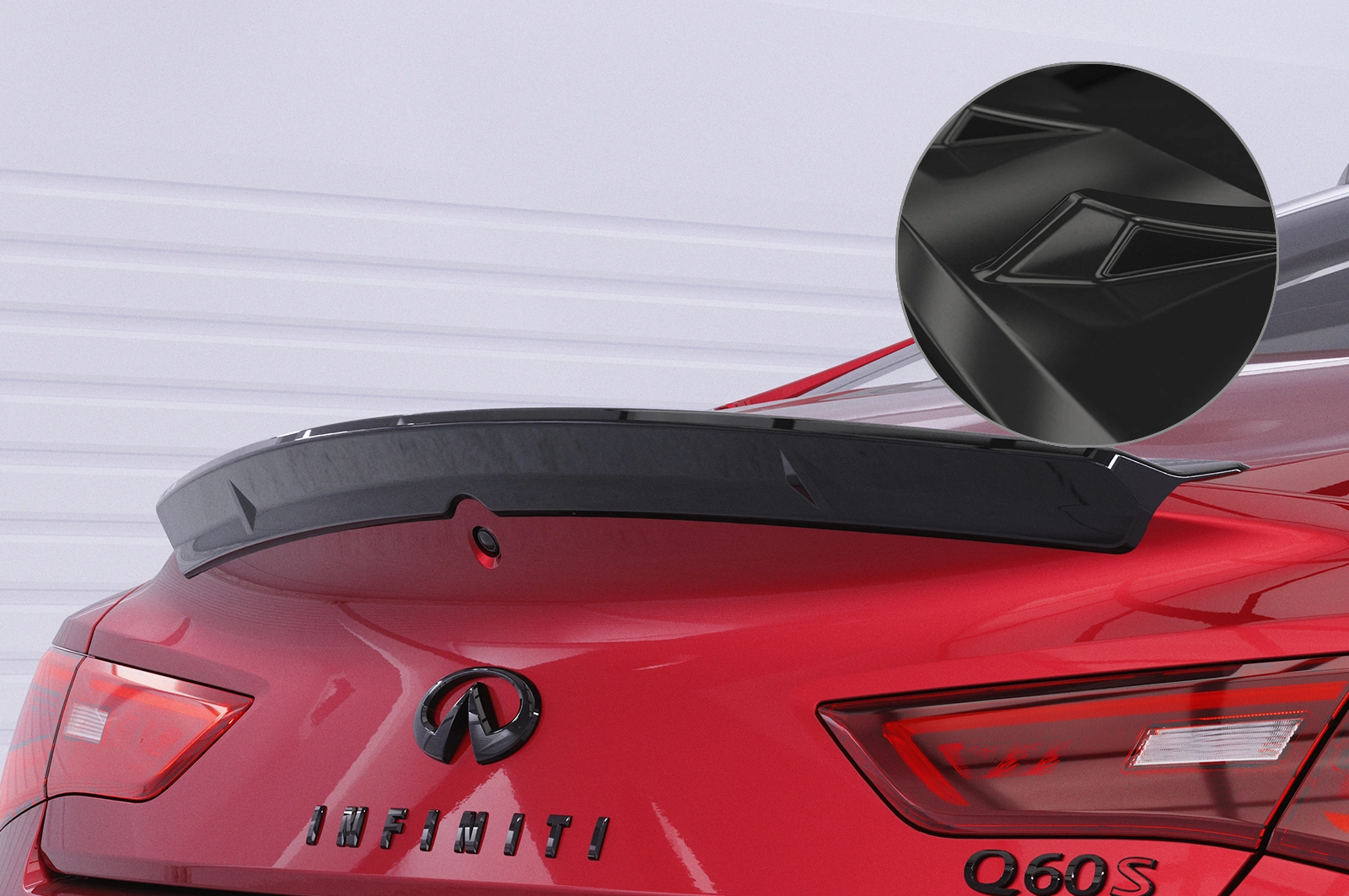 Achterspoiler Infiniti Q60 glans zwart 2016–2022