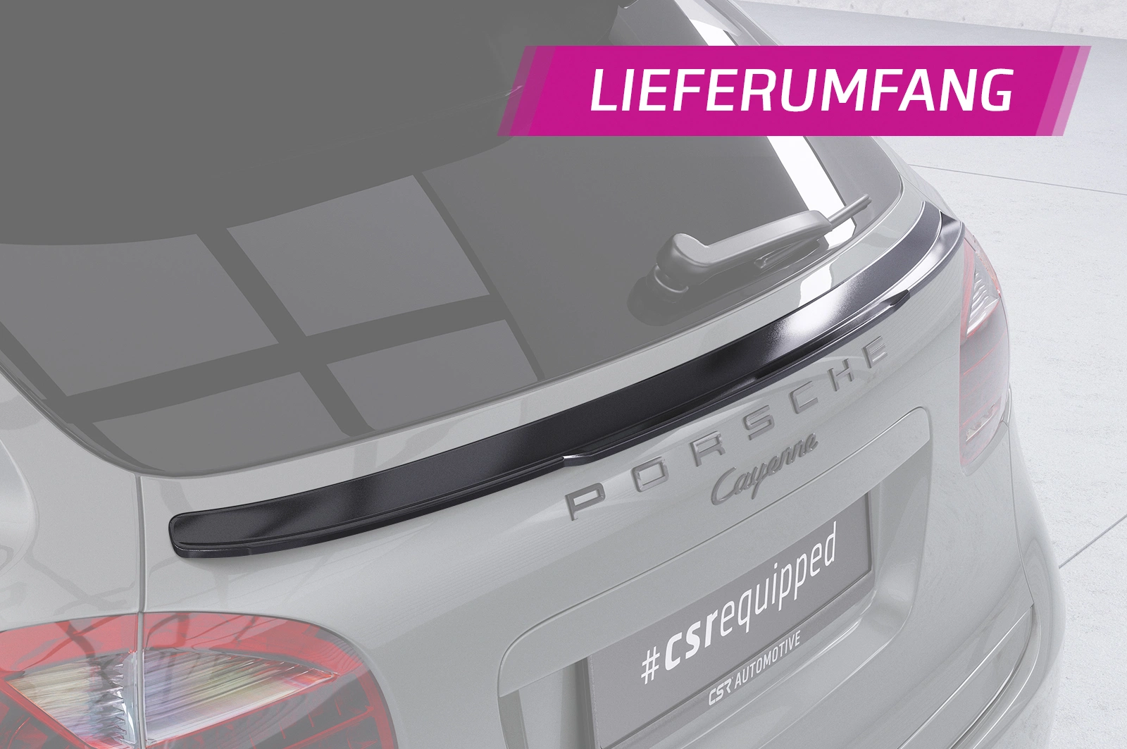 Achterspoiler Porsche Cayenne (Typ 92A) Glans Zwart – CSR Automotive