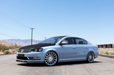Voorspoiler VW Passat B7 Glans Zwart