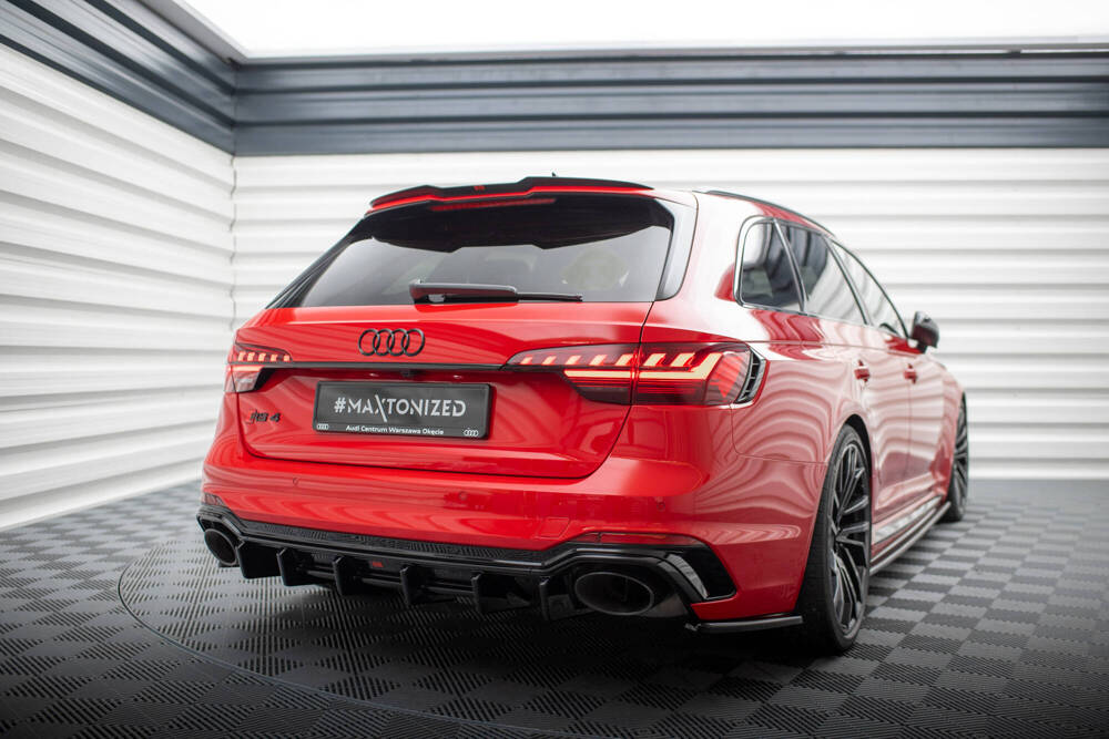 Spoiler Audi RS4 B9 Avant Maxton Glans Zwart