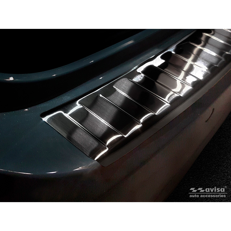 Zwart RVS Achterbumperprotector  BMW 3-Serie G21 Touring M-Pakket (excl. Sportline & 330e Hybrid) 2018-