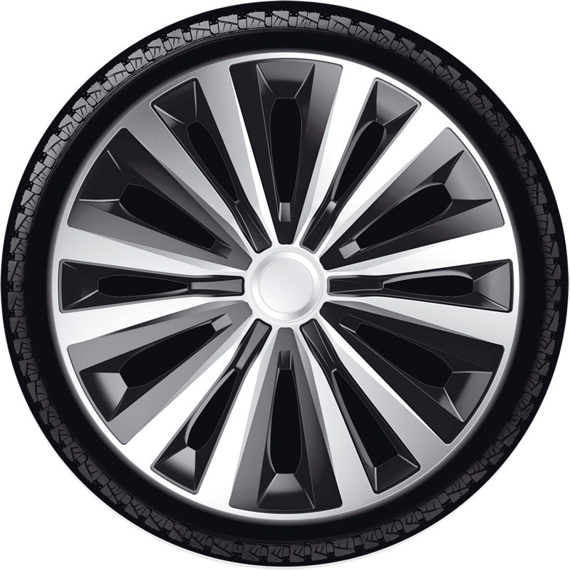 4-Delige J-Tec Wieldoppenset Multi 13-inch zilver/zwart