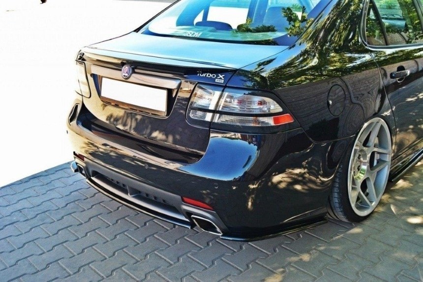 Achterzijde skirts Saab Turbo X Maxton Design glans zwart