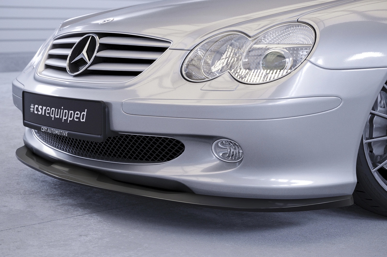 Voorspoiler Mercedes-Benz SL-Klasse R230 Glans Zwart – 2001–2005