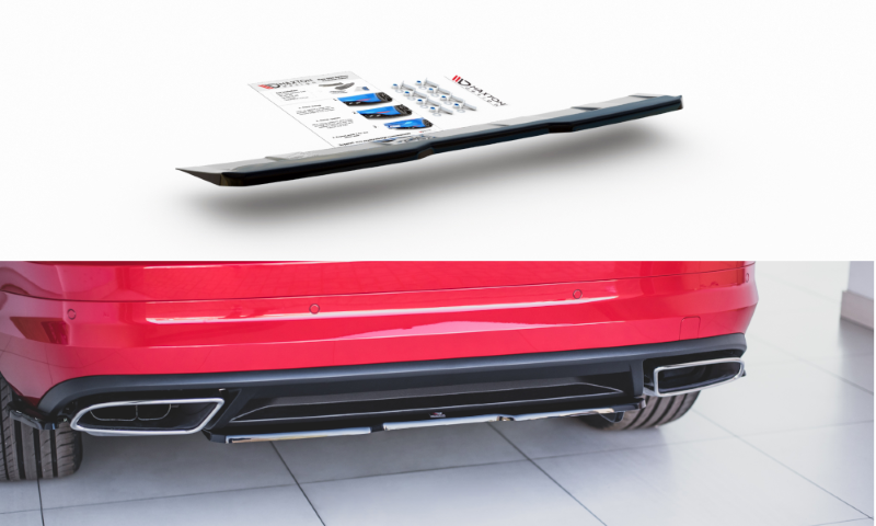 Achter opzetstuk Skoda Kodiaq 1 RS Maxton Design glans zwart V.2