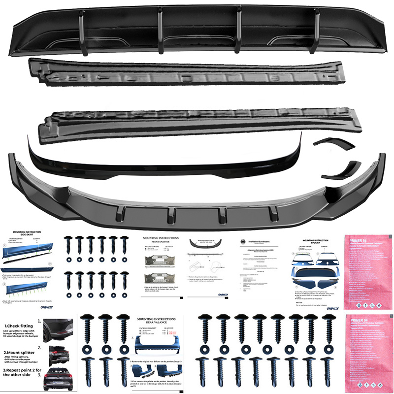 Oneway Complete bodykit  Volkswagen Tiguan II R-Line Facelift 2020-2024 - Glanzend zwart