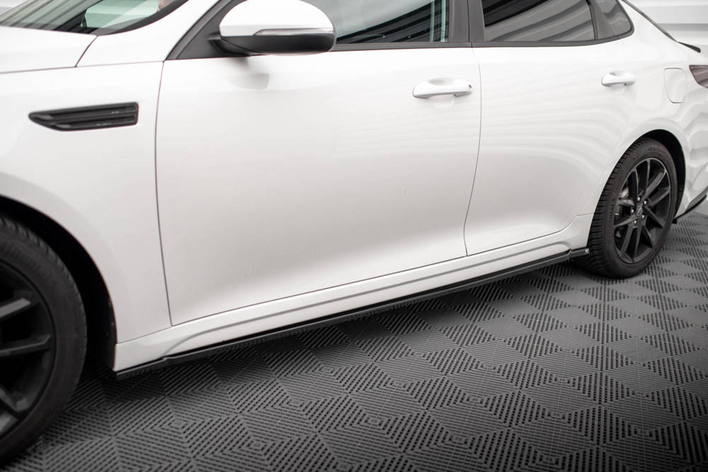Zijskirts Kia Optima Facelift 2018 - 2020 Maxton Glans Zwart