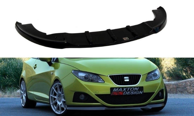 Voorspoiler Seat Ibiza 6J 2008-2012 ABS Glans Zwart