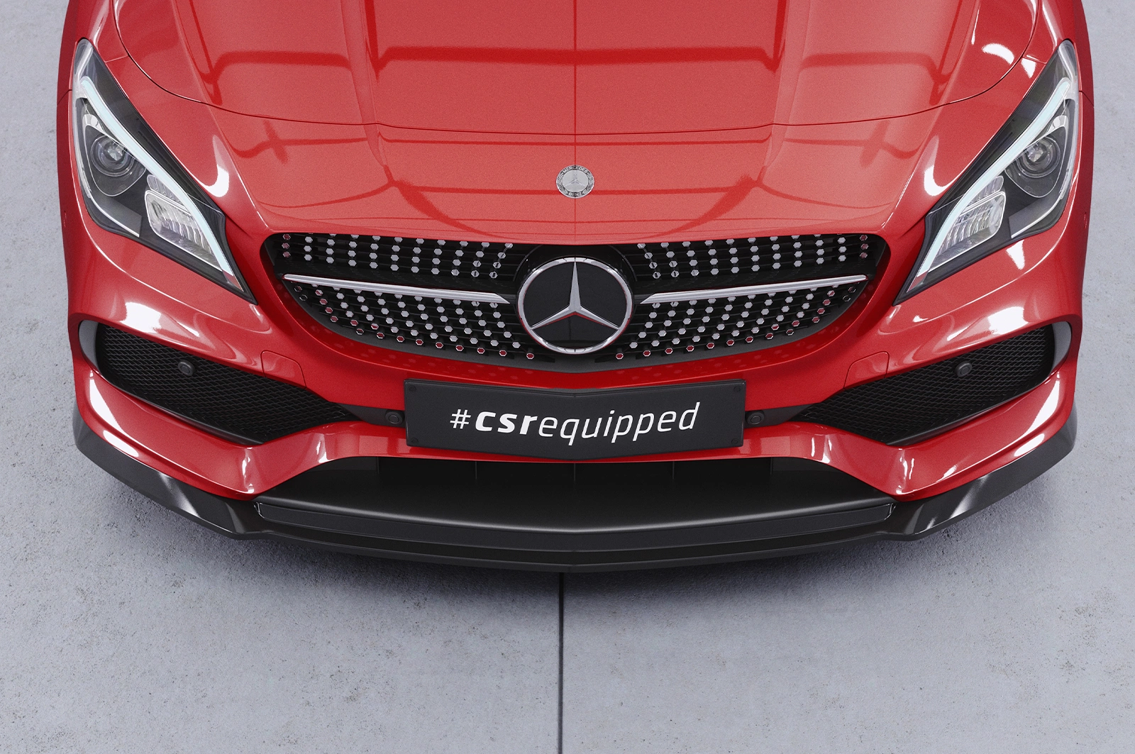 Voorspoiler Mercedes-Benz CLA 117 AMG-Line Glans Zwart (Facelift) – CSR Automotive
