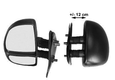 spiegel, dubbel, lange arm (12 cm), rechts Peugeot Boxer, 2002-2