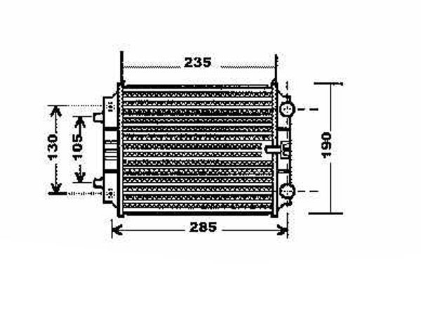 Radiator Audi A4 B8 07->> 235x190x26 2.7TDI/3.0TDI +/ -AC