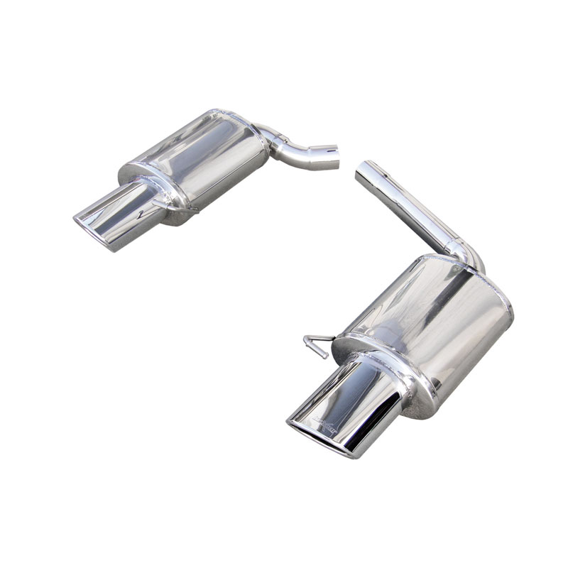 100% RVS Dubbele Sportuitlaat  Audi S5 4.2 V8 (354pk) 2008- Links/Rechts 150x105mm Oblique