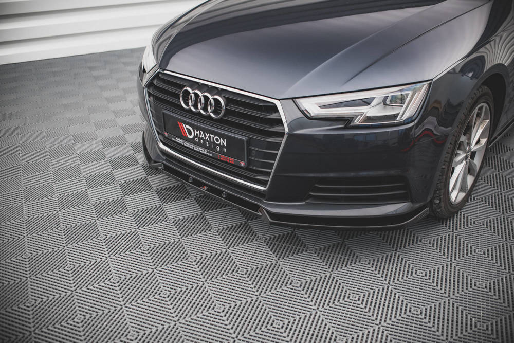 Voorspoiler V.1 Audi A4 B9 Maxton Glans Zwart