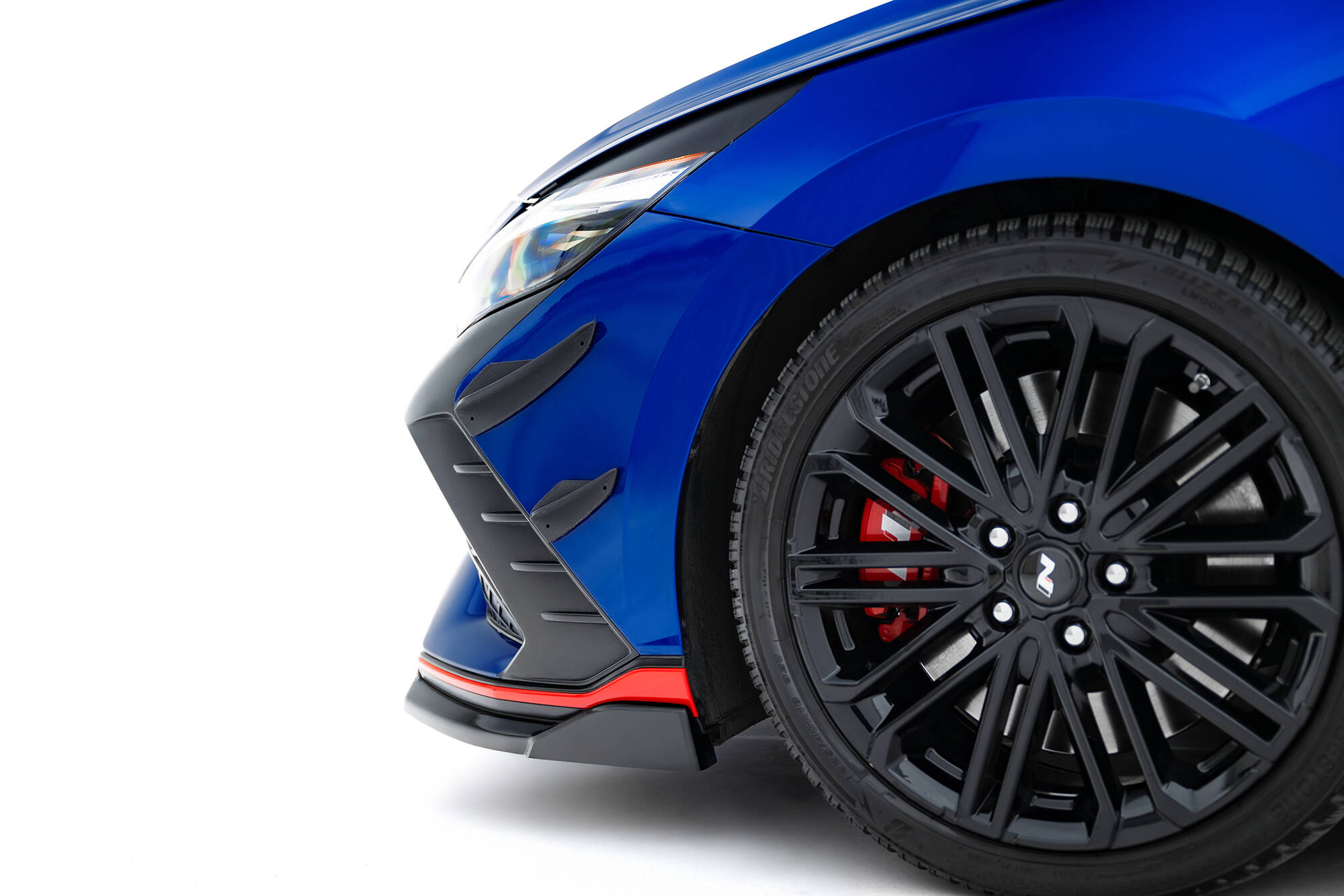 Voorbumper Wings Hyundai Elantra N MK7 Maxton Glanzend zwart