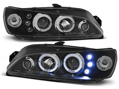 Faros Peugeot 306 97-00 Angel Eyes negro