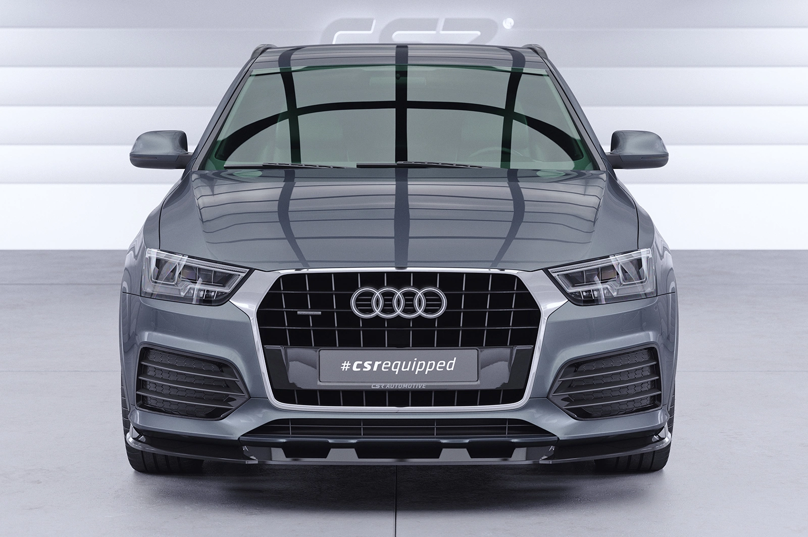 Voorspoiler Audi Q3 (8U) Glans Zwart van CSR Automotive (2014-2018 Facelift)