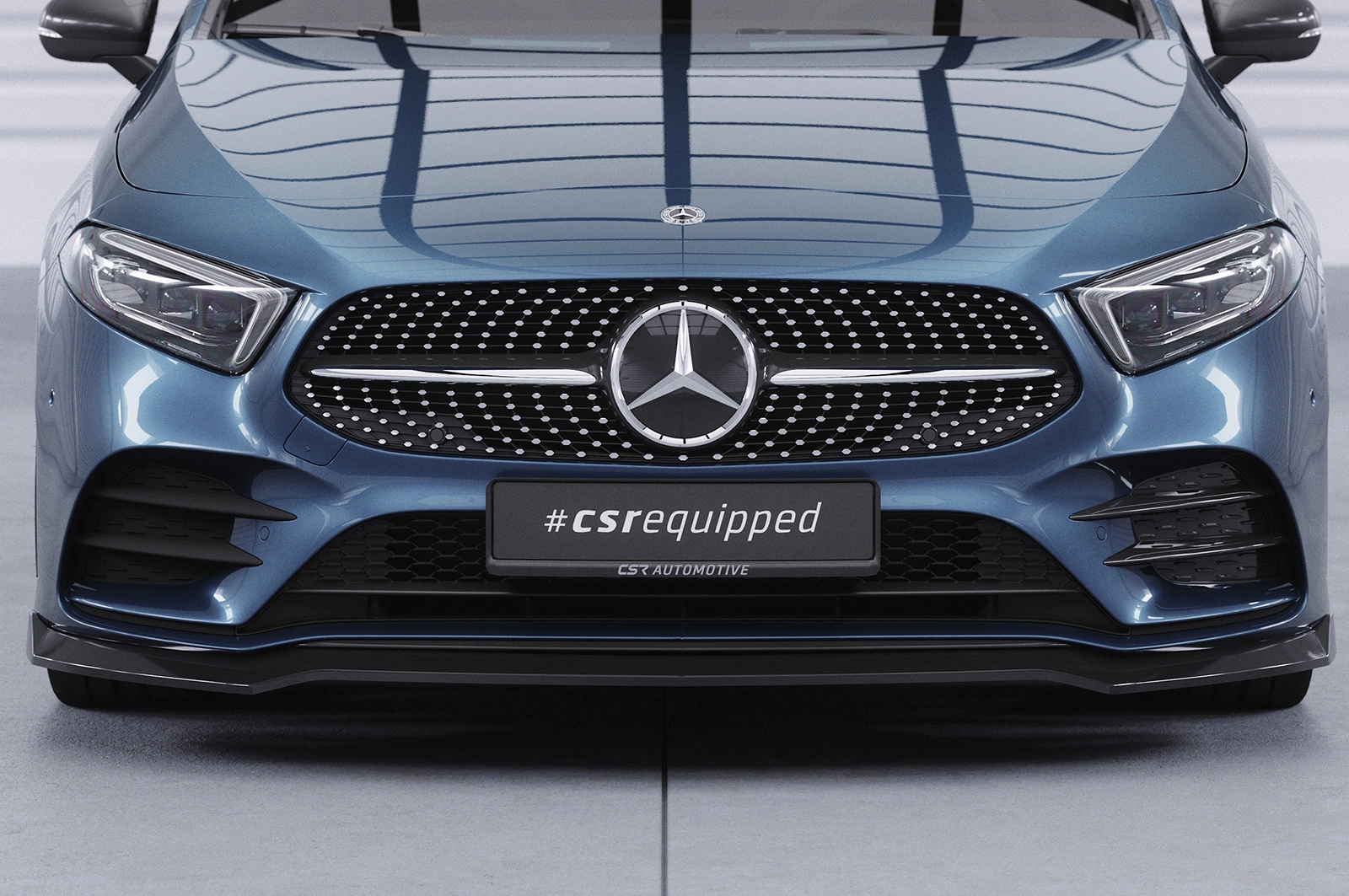 Voorspoiler Mercedes-Benz A-Klasse 177 A35 AMG / AMG-Line glans zwart 2018–2022