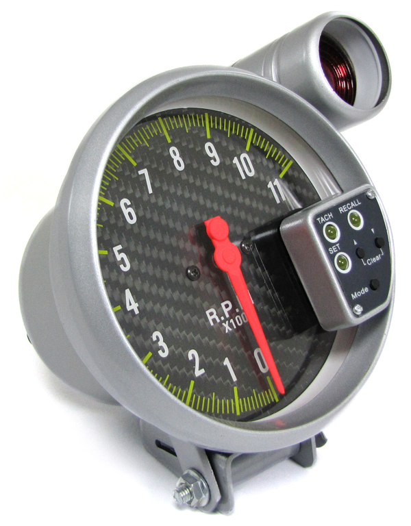 Performance Toerenteller + schakellicht Carbon 5 inch