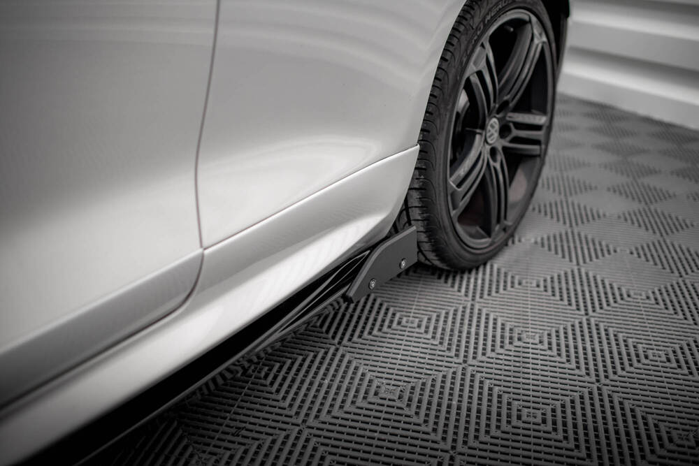 Zijskirts V.2 met Canards Volkswagen Scirocco R Maxton Glans Zwart