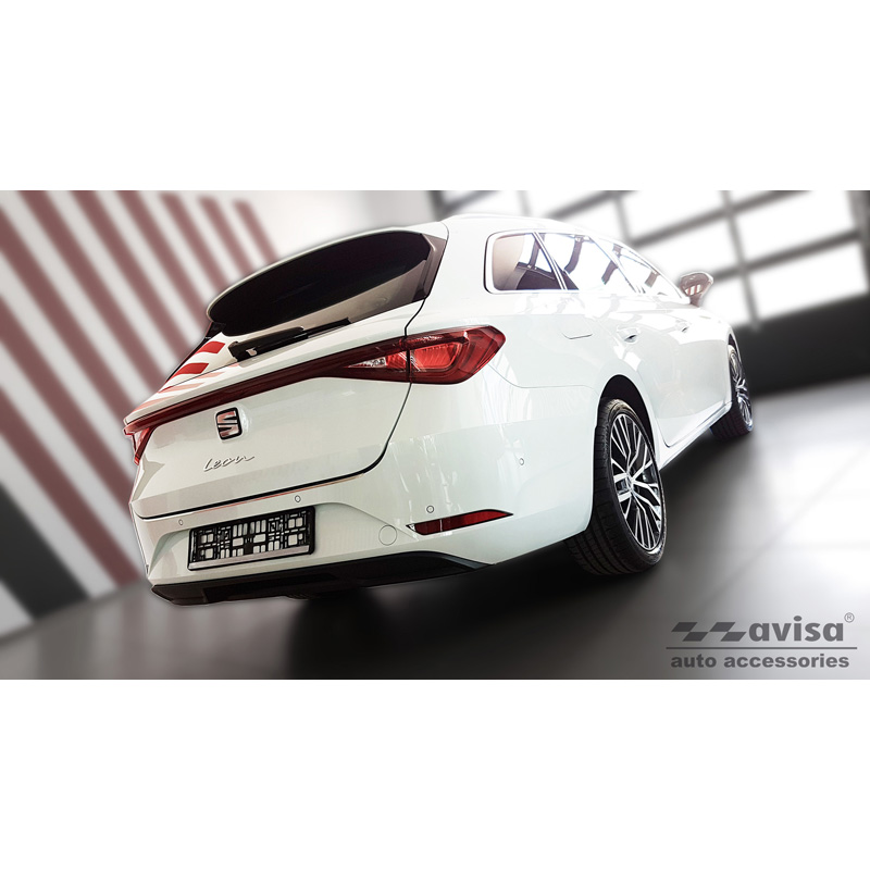 RVS Achterbumperprotector  Seat Leon IV ST Sportstourer incl. FR & Cupra Leon Sportstourer 2020-2024 & FL 2024- 'Ribs'