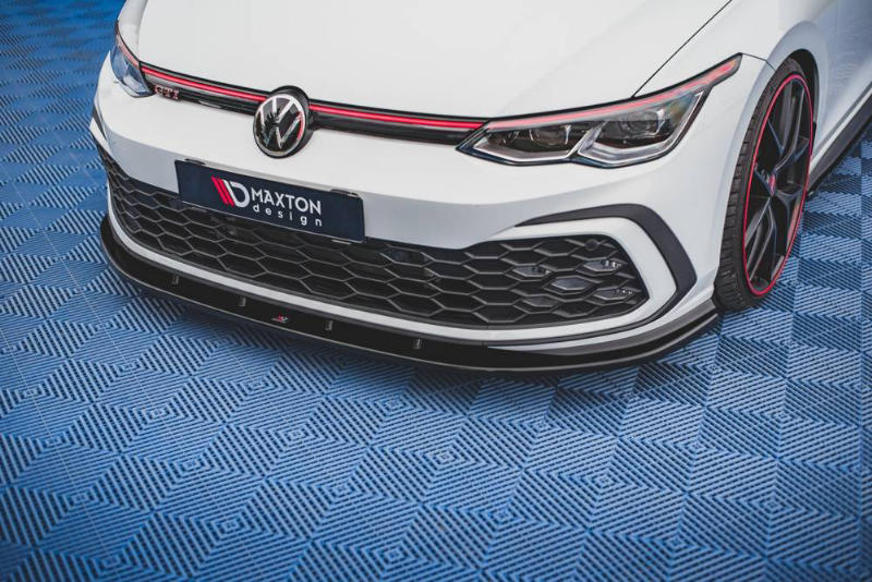 Voorspoiler V.1 Volkswagen Golf 8 GTI Glans Zwart
