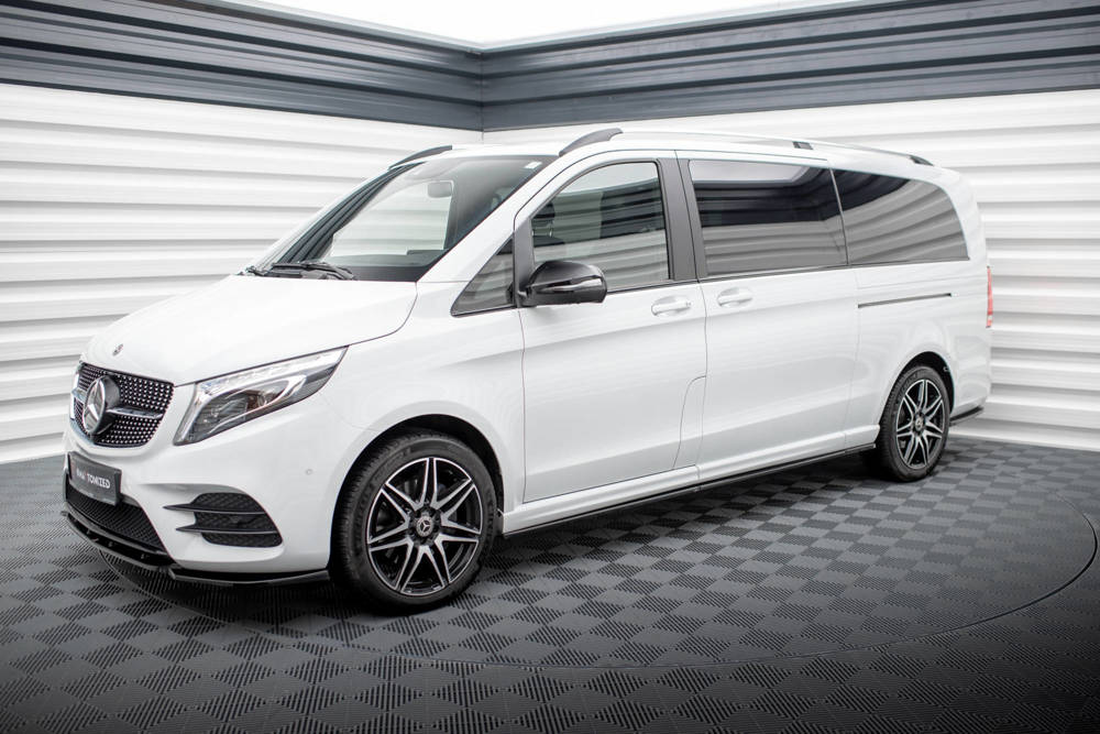 Zijskirts Mercedes-Benz V-Class Extra Long AMG-Line W447 Facelift 2019 - Maxton Glans Zwart