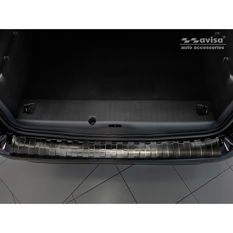 Zwart RVS Achterbumperprotector  Citroën Berlingo (Multispace) & Peugeot Partner 2008-2015 & 2015-2018 & 2018- & Peugeot Rifter 2018- & Opel Combo E 2018- & Toyota Proace City/Verso 2019- & Fiat Doblo 2022-