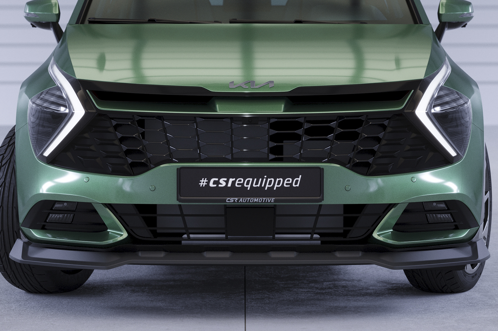 Voorspoiler Kia Sportage NQ5 CSR Glans Zwart