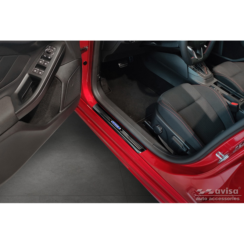 Zwart RVS Instaplijsten  Ford Focus IV excl. ST-Line 2018- 'Hybrid' - 4-delig